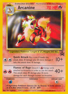 Arcanine - Wizards Black Star Promos #6 Price & Value ($34.93