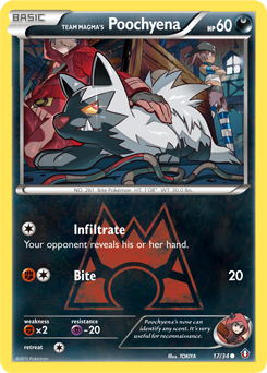 Team Magma's Poochyena - Double Crisis