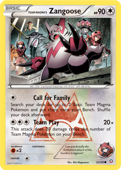 Team Magma's Zangoose - Double Crisis