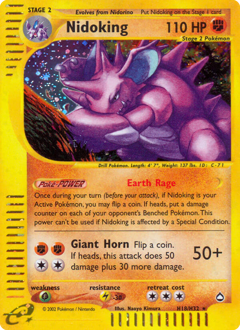 Nidoking - Aquapolis