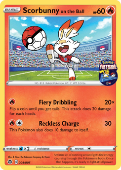 Scorbunny on the Ball - Pokémon Futsal Collection