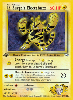 Lt. Surge's Electabuzz - Gym Heroes