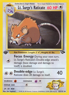 Lt. Surge's Raticate - Gym Challenge