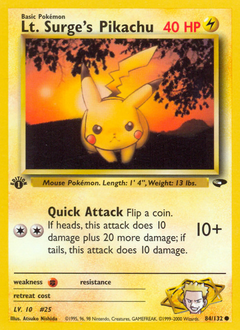 Lt. Surge's Pikachu - Gym Challenge