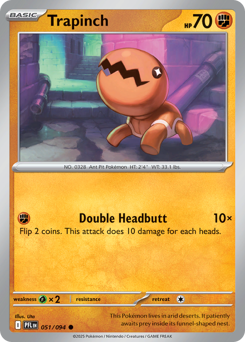 ポケモンカード Trapinch 50HP英語版 Trapinch - Phantasmal Flames #51 Price & Value ($0.07) | PokeScope