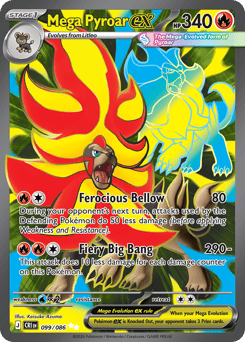 Mega Pyroar ex - Chaos Rising