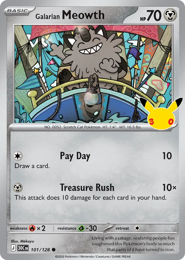 Galarian Meowth 30th Celebration