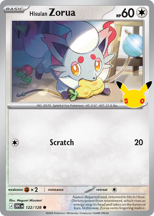 Hisuian Zorua 30th Celebration