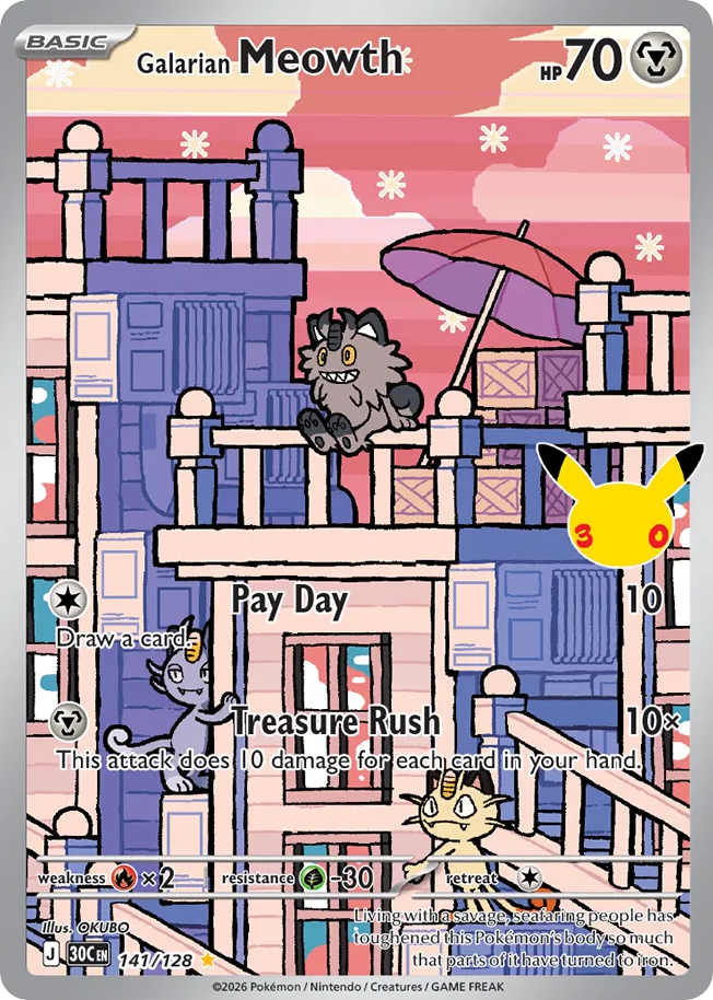 Galarian Meowth 30th Celebration