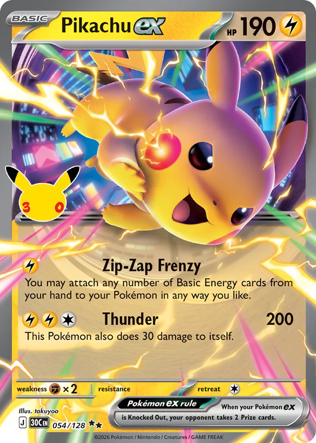 Pikachu ex 30th Celebration