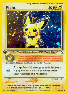 ピチュー　neo genesis　Pichu　Neo Genesis Pichu - Neo Genesis #12 Price & Value ($124.23) | PokeScope