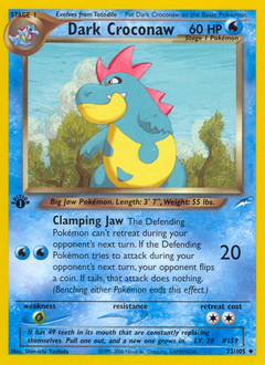 Dark Croconaw - Neo Destiny
