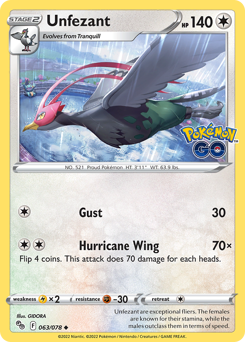 Unfezant - Pokémon GO