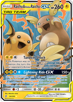 Raichu & Alolan Raichu-GX - Unified Minds
