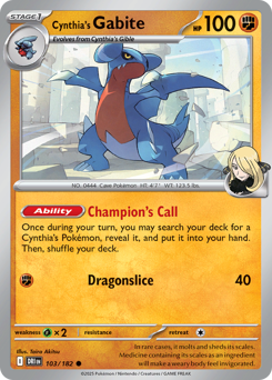 Cynthia's Gabite - Destined Rivals
