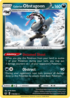 Galarian Obstagoon - Sword & Shield