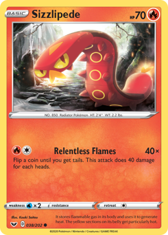 Sizzlipede - Sword & Shield