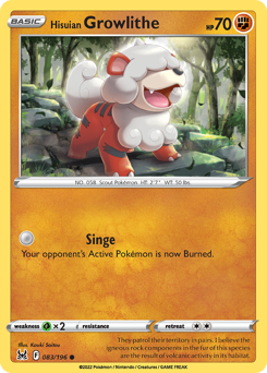Hisuian Growlithe - Lost Origin