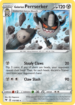 Galarian Perrserker - Vivid Voltage