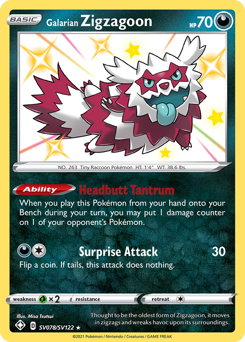 Galarian Zigzagoon - Shining Fates Shiny Vault