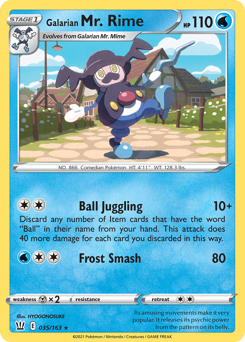 Galarian Mr. Rime - Battle Styles
