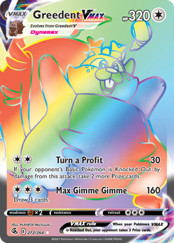 Greedent VMAX - Fusion Strike #272 Price & Value ($8.94) | PokeScope