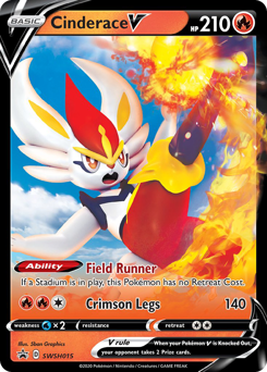 Cinderace V - SWSH Black Star Promos