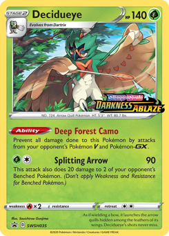 Decidueye - SWSH Black Star Promos